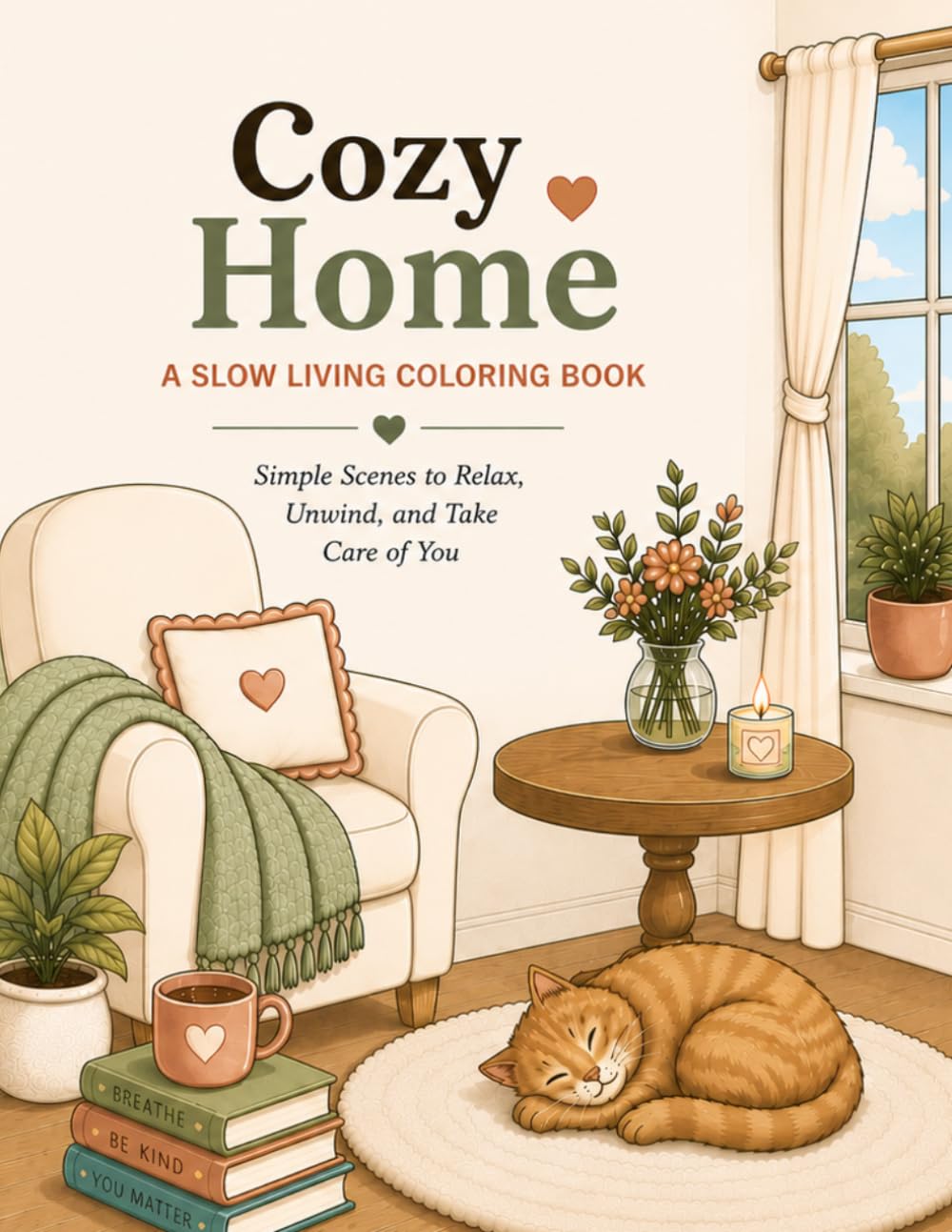 Cozy Home: A Slow Living Coloring Book