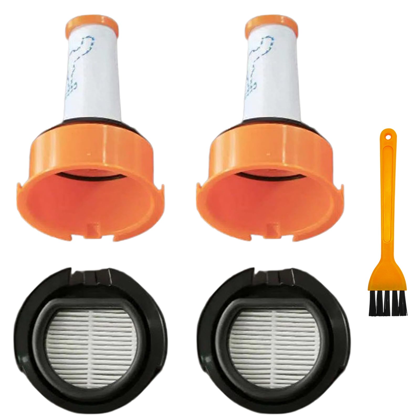 Odashen ZR009020 HEPA Filters for Rowenta X-Pert 5.80, for Rowenta X-Force 8.80 Cordless Vacuum Cleaner Washable Accessories, 2 Front Filters 2 Rear Filters 1 Cleaning Brush