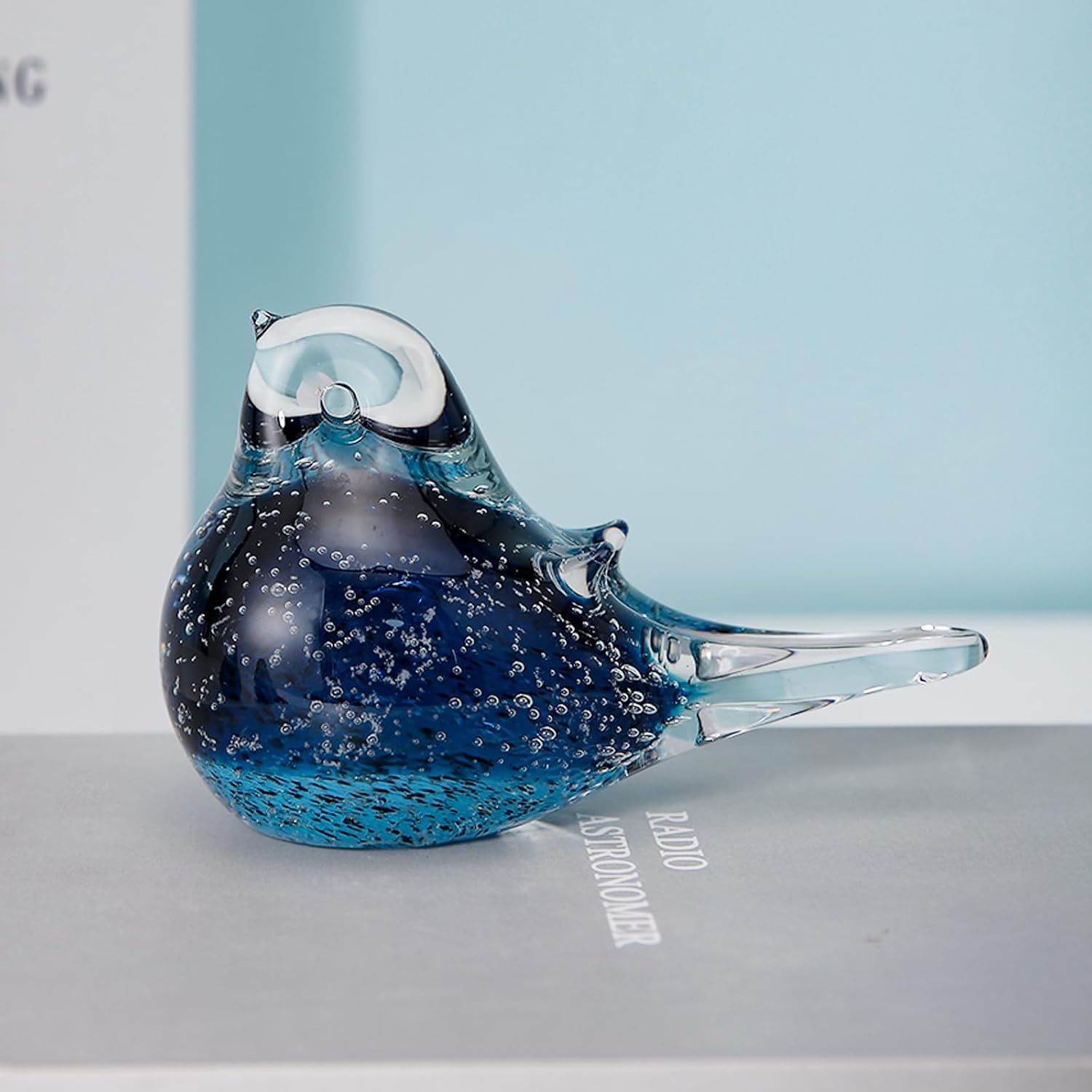 Glass Bird Decor Crystal Bird Sculpture Nature-Themed Home Accents Figurines Ornament Modern Art Living Room Shelves Tabletops - Image 7