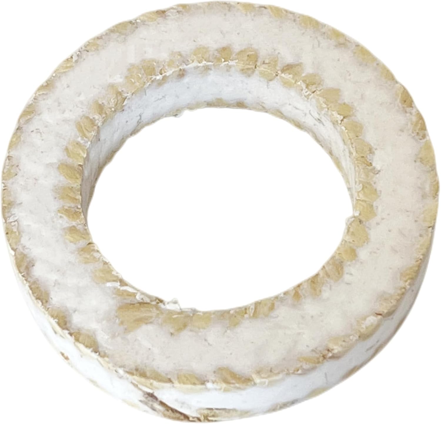 White PTFE Fiber Mixed Braided Gland Packing - 10Pcs Wear-Resistant Sealing Material for Industrial Applications(OD51*ID35*8mmT)