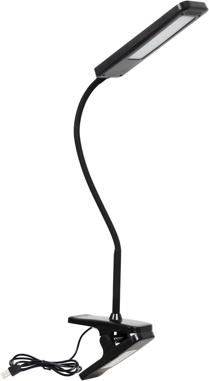 rozky Dimmable EyeCare LED Clip On Desk Lamp with USB