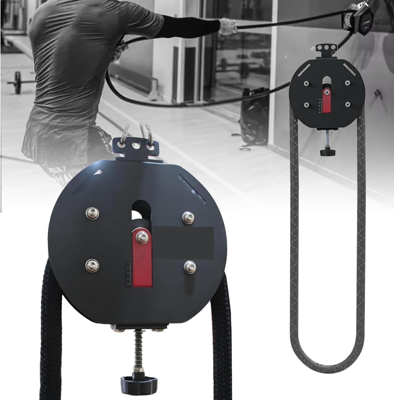 Portable Cable Pulley System with Adjustable Resistance, Q Rope Endless Rope Trainer for Full Body Workout and Strength Training