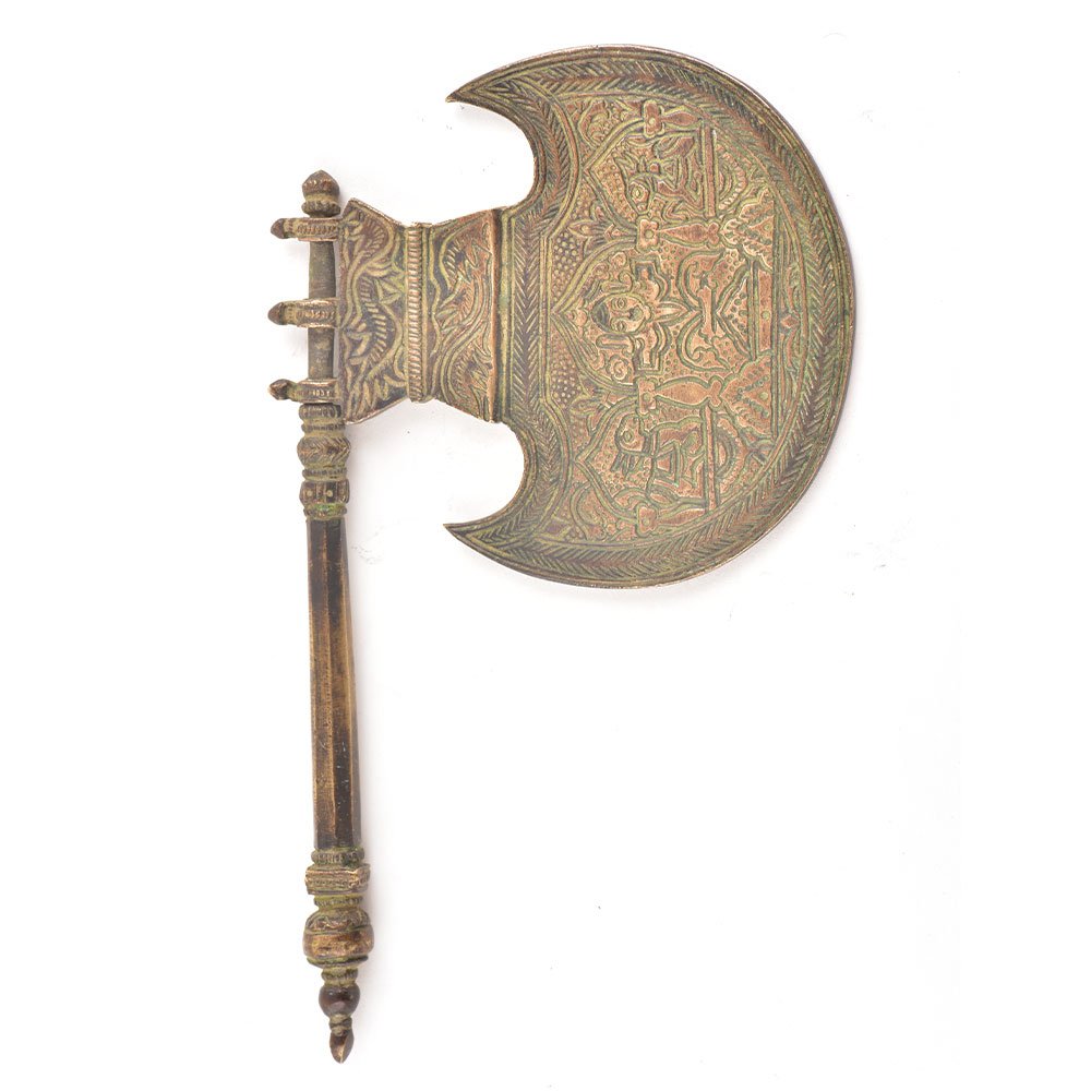 Indian-Shelf Handmade Vocalforlocal Brass Panki Statement Pieces (20.32 cm X 10.16 cm)