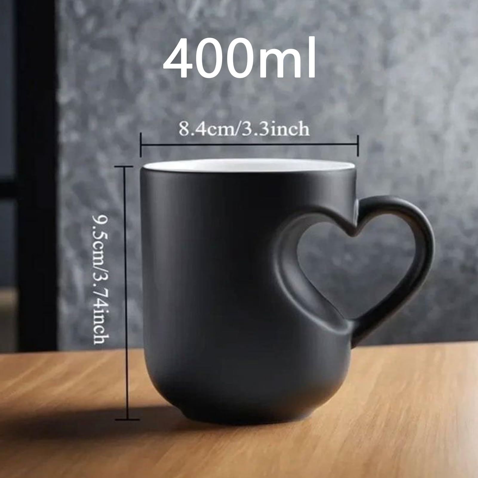 Amazon.co.jp: 温度変化で色が変わる温感マグカップ | ハート型取手