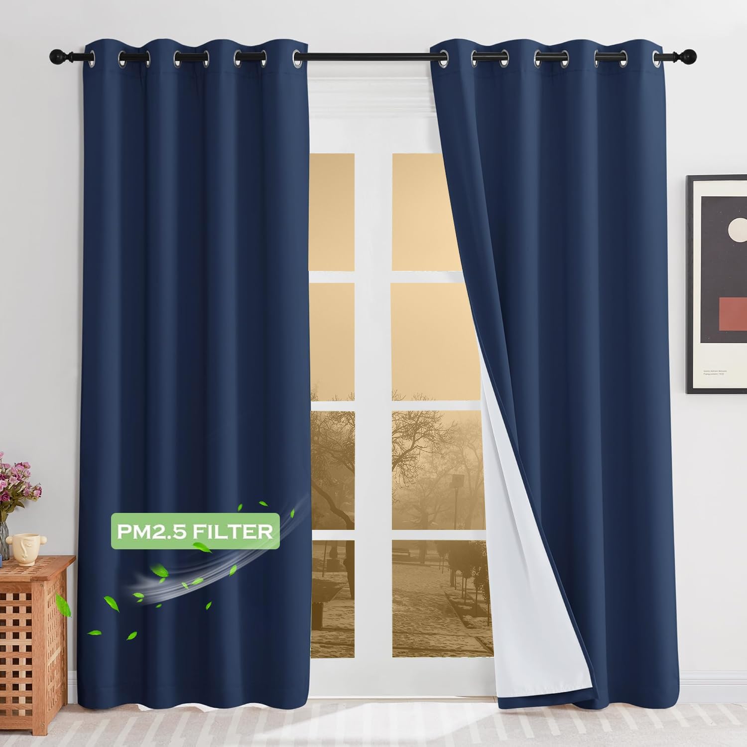 KGORGE Anti Dust Soundproof 100% Blackout Curtains 4 Layers Heavy Duty Energy Efficiency Window Curtains for Living Room Baby Bedroom Home Office Studio, Wide 52 x Long 95 inches, Black, 2 Panels KGORGE Anti Dust Soundproof 100% Blackout Curtains 4 Layers Heavy Duty Energy Efficiency Window Curtains for Living Room Baby Bedroom Home Office Studio, Wide 52 x Long 95 inches, Black, 2 Panels