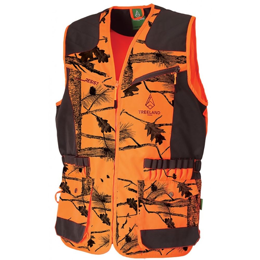 Treeland Gilet renforcé Camouflage Orange T254N (5XL)