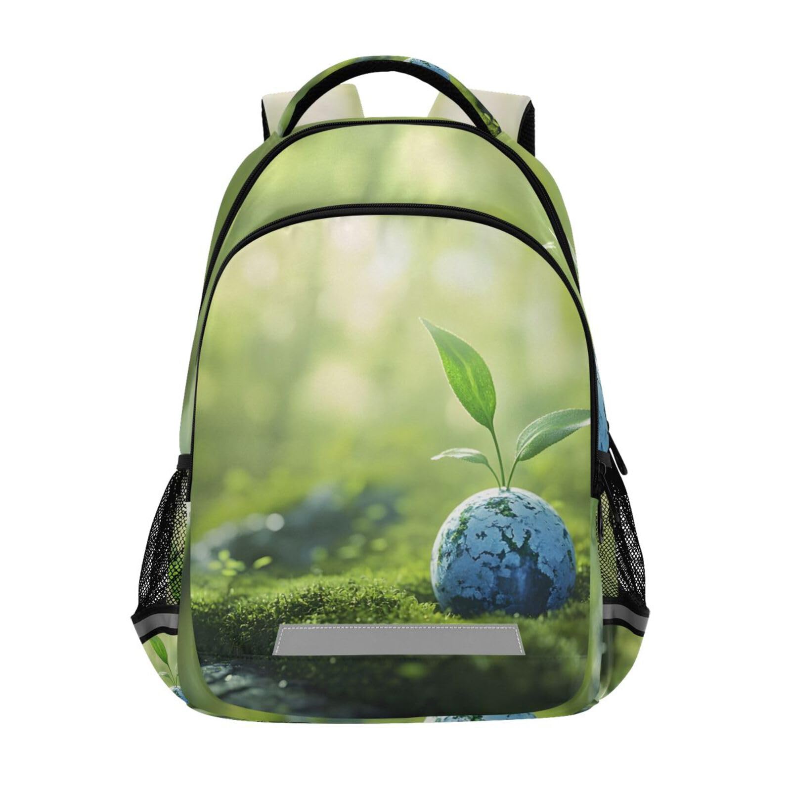 Art Green Kids Travel Backpack School Bag Large Capacity with Reflective Strip for Boys Girls 11 6 6