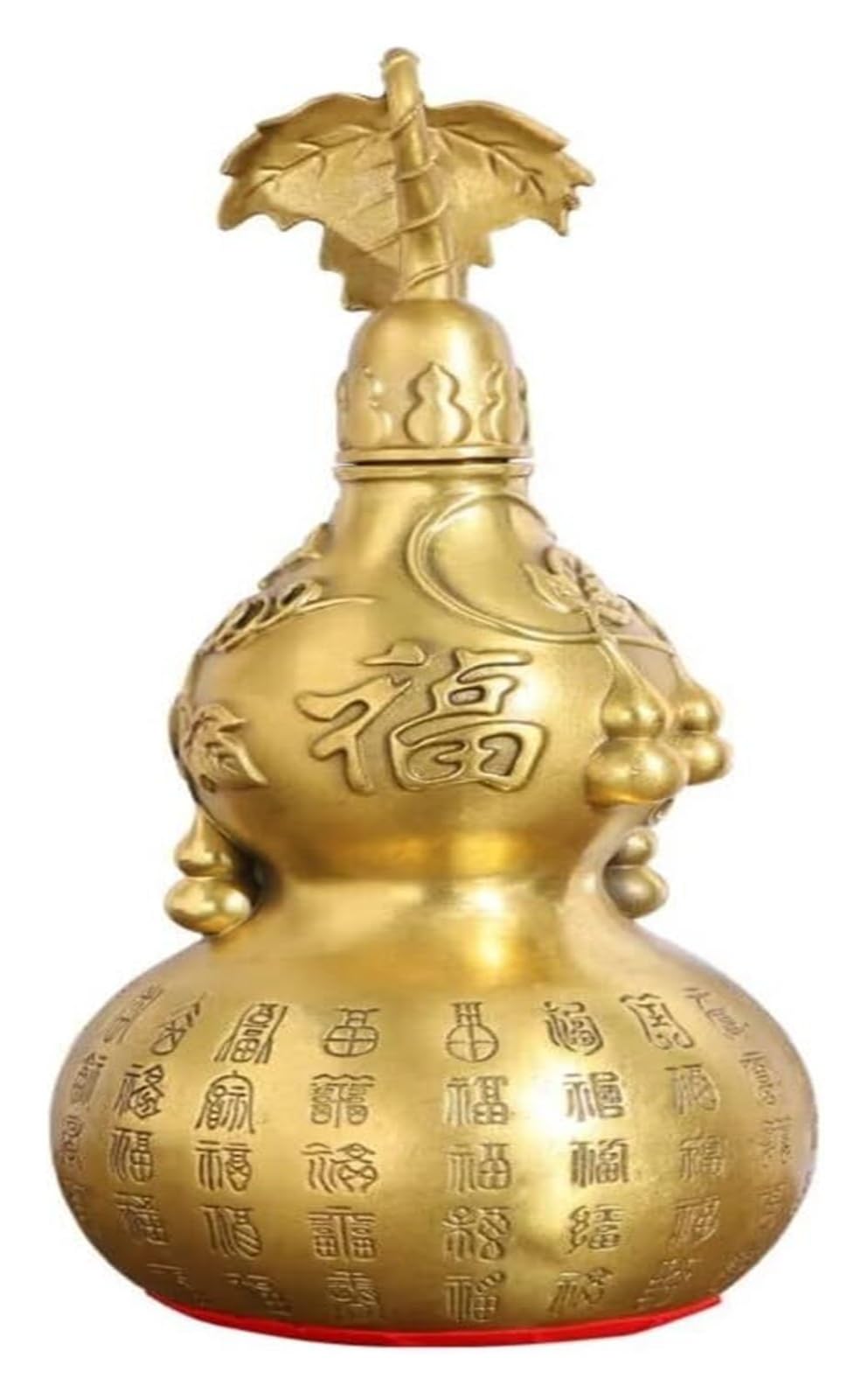 LMUTUNMPA Crafts Ornament,Feng Shui Gourd Decoration, Hulu Wu Lou Statue, Brass Good Luck, Chinese,Symbol of(20cm)