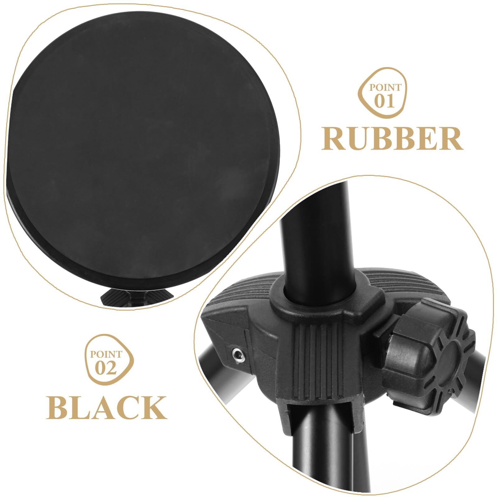 Generic Pad de Batería de Goma Silencioso 8 Pulgadas Soporte para Práctica en Casa y Estudio, Kit de Almohadillas Reductoras de Ruido para Bateristas Principiantes, Accesorio para
