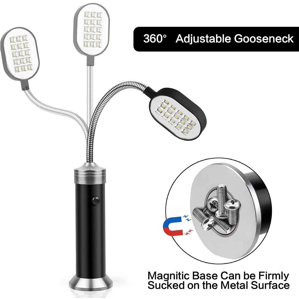 Luce per Barbecue a LED, Luce per Barbecue Multifunzione Super Luminosa con 15 LED e Accessori per Fumatori a Collo D'oca Flessibile a 360 Gradi