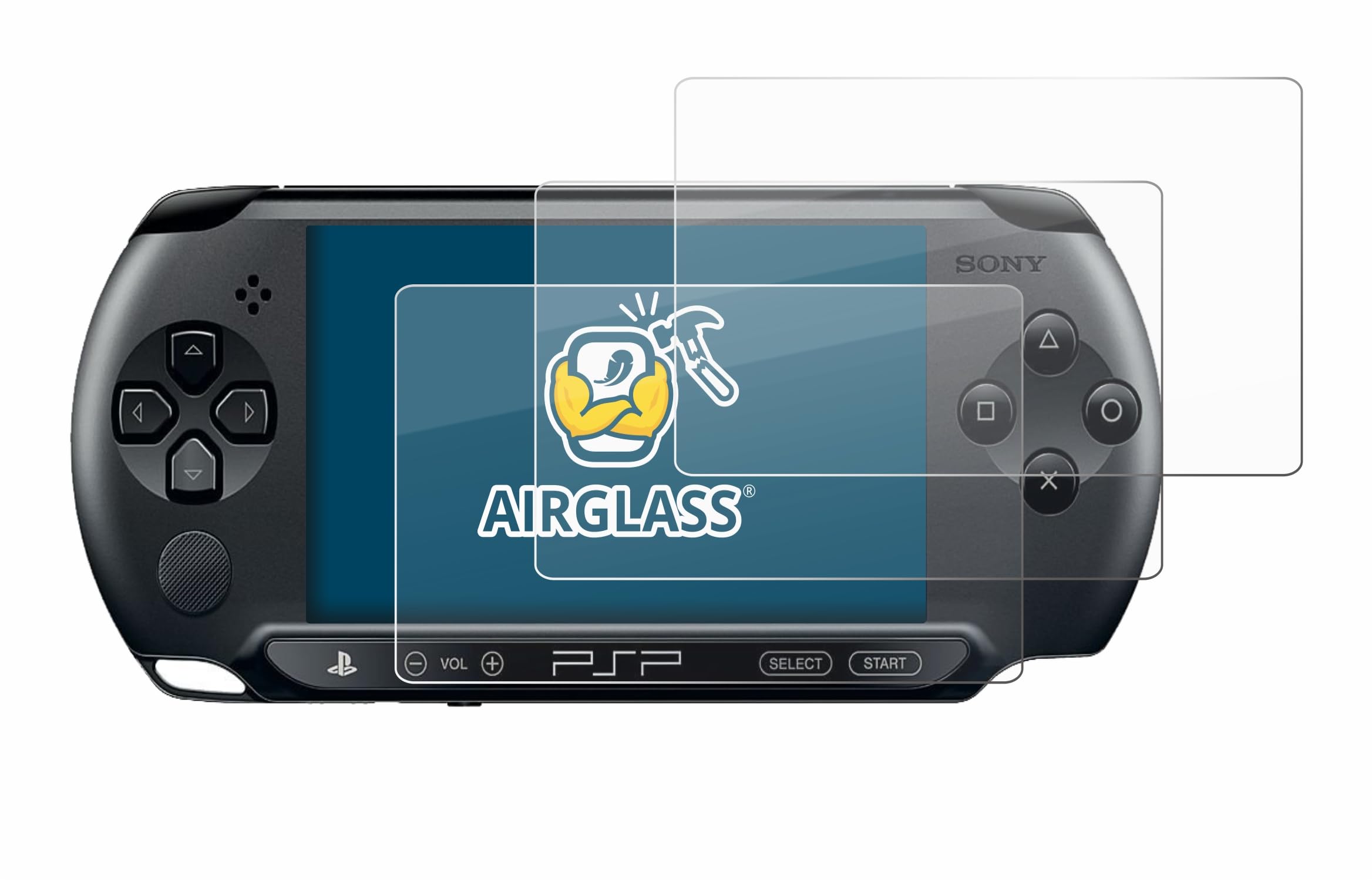 BROTECT Protector Pantalla Cristal para Sony PSP 1004 Protector Vidrio (3 Unidades) - [Dureza 9H, Anti-Arañazos]