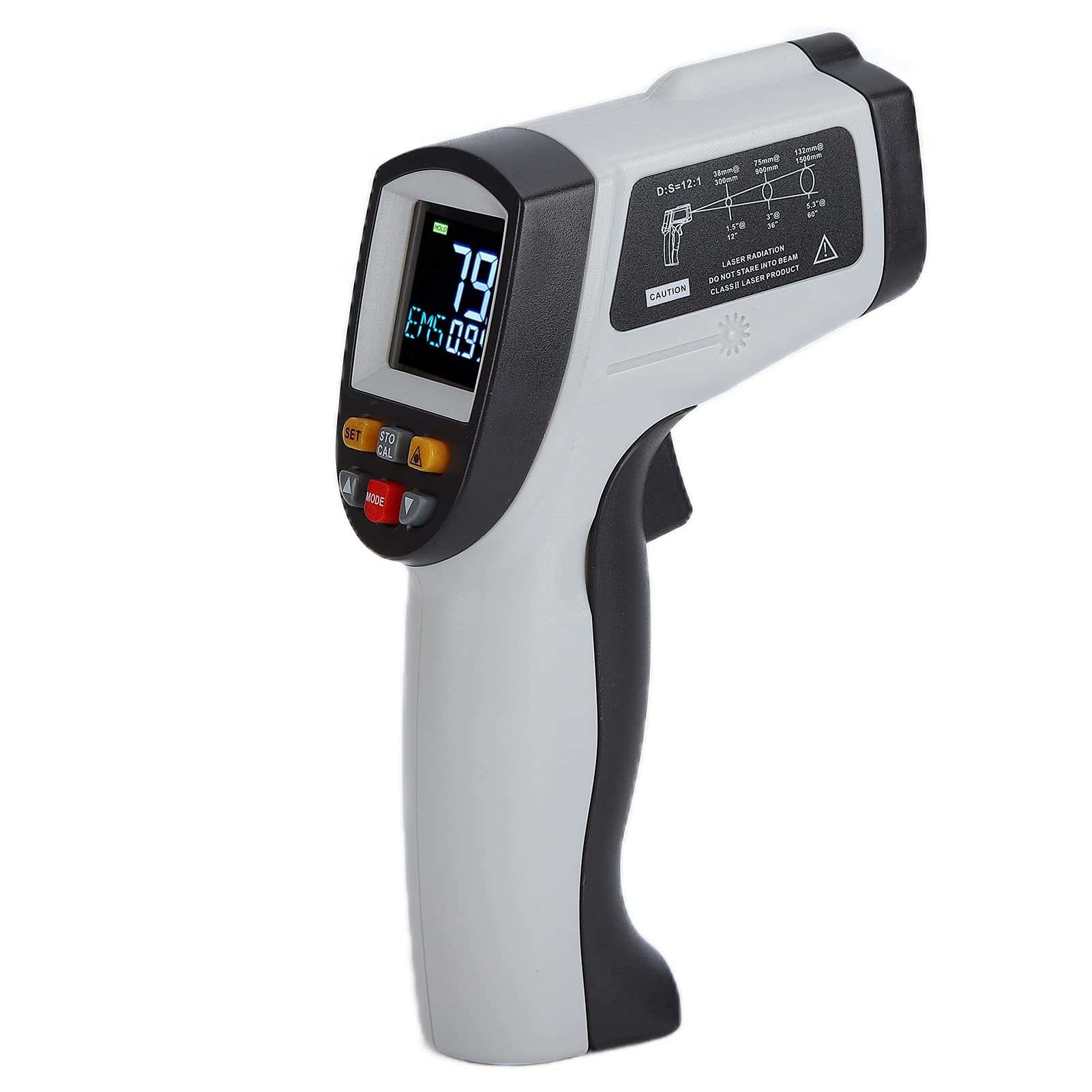 Termómetro sin Contacto Pistola de Temperatura Confiable para Tuberías de Agua Caliente, Motores e Industria - Material ABS