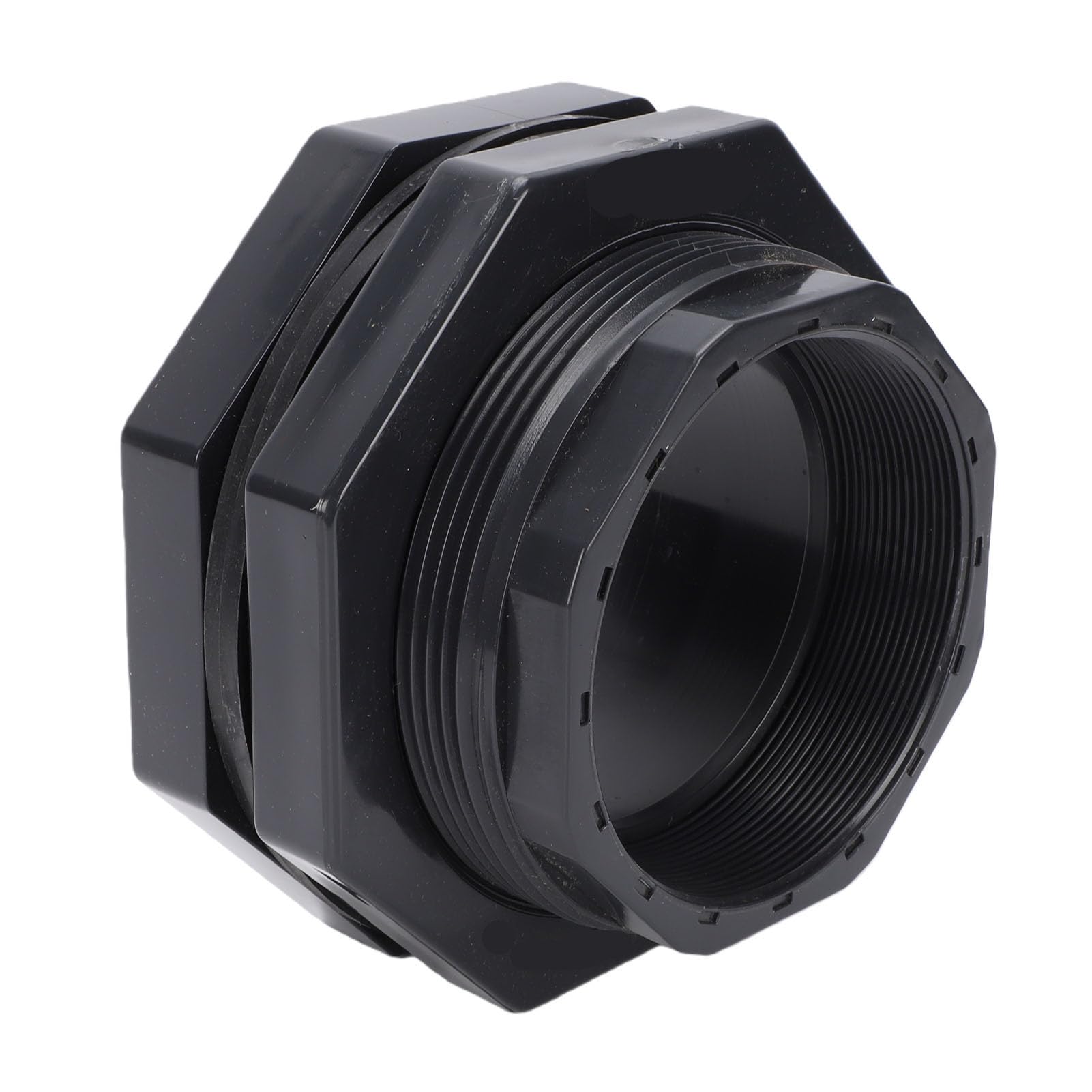 ASHATA Conexión de Tanque de Agua de 3 Pulgadas, Adaptador con Rosca NPT, | Heavy Duty Thru Bulk Pipe Fitting, for Water Tank, Rain Bucket, Aquarium, Bathtub, Pool