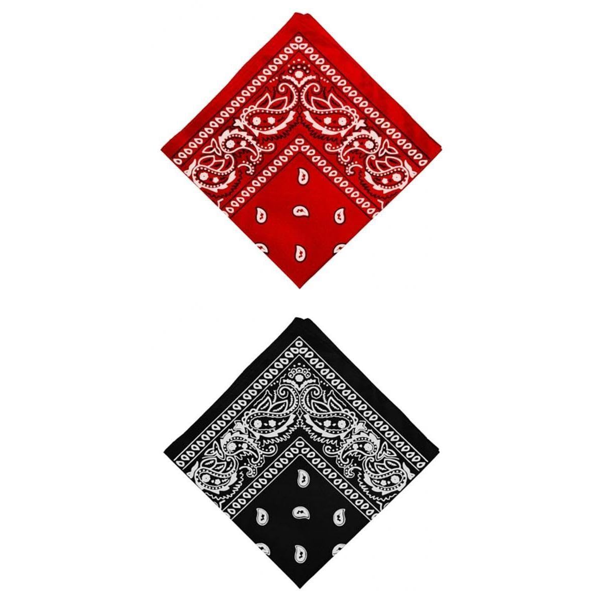Merishopp 2 Pieces Unisex Cotton Paisley Bandana Cowboy Head Scarf Head Wrap | Clothing Shoes & Accessories | Womens Accessories | Scarves & Wraps-picture-33