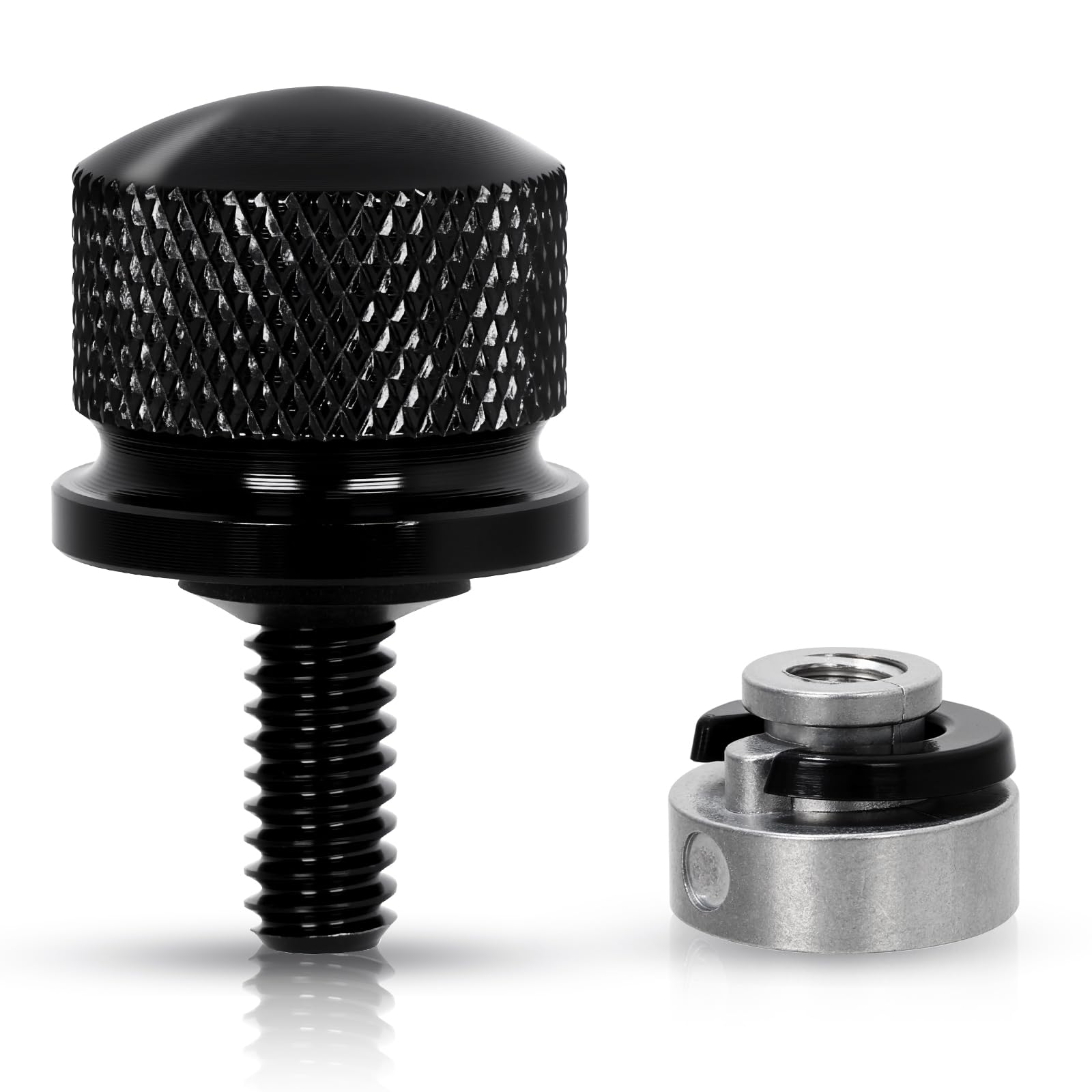 FOVPLUE 1/4″-20 Thread Seat Bolt/Screw and Nut Kit for Harley Softail
