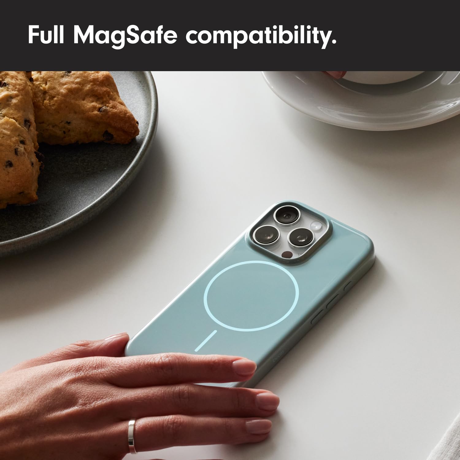 Beats iPhone 16 Pro Case - MagSafe, Scratch-Resistant Protective Cover, Slim Fit, Microfibre Lining - Riptide Blue - Image 3