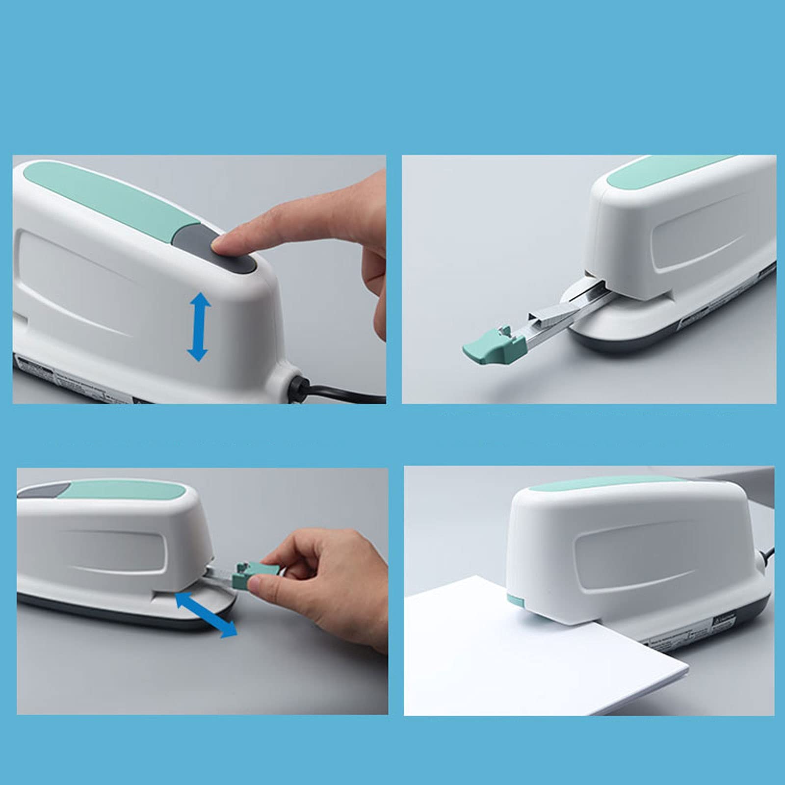 Liudan Cucitrice Palette Completamente Automatiche, 25 Fogli capacità, cucitrice Portatile e Durevole per Forniture per Ufficio per Ufficio, Aula Spillatrice