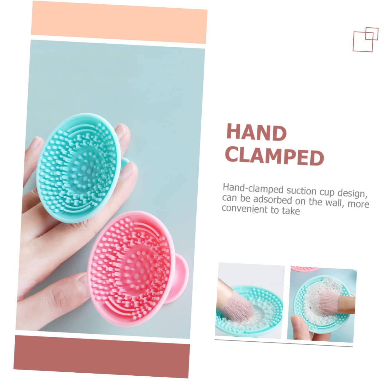 FRCOLOR 24pezzi Tappetini Silicone Per Pulizia Pennelli Trucco Strumento Maneggevole Per Lavare Accessori Cosmetici Per Ombretti e Sopracciglia