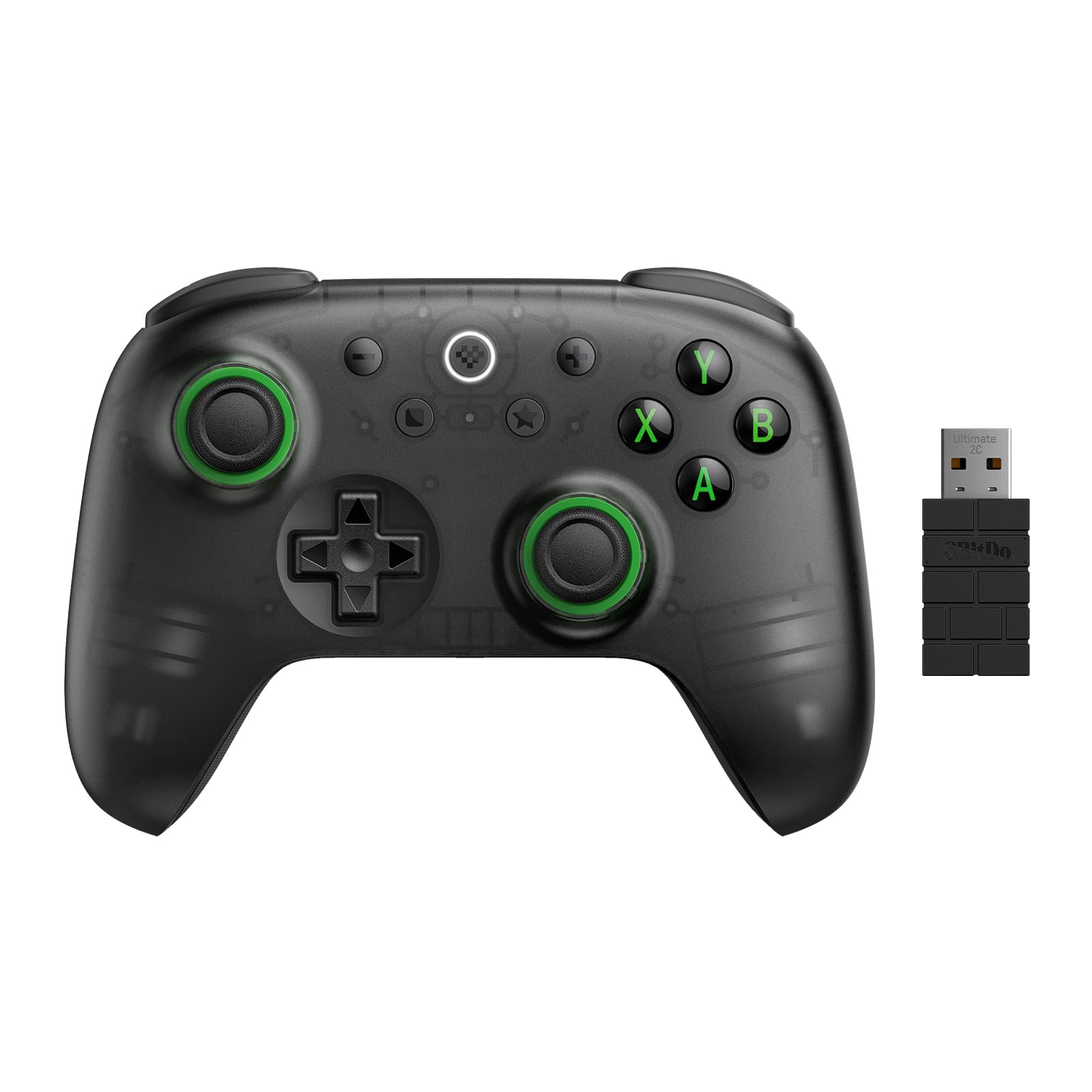 8BitDo Ultimate 2C Wireless Controller for Windows PC and Android, with 1000 Hz Polling Rate, Hall Effect Joysticks and Triggers, and Remappable L4/R4 Bumpers (Green)