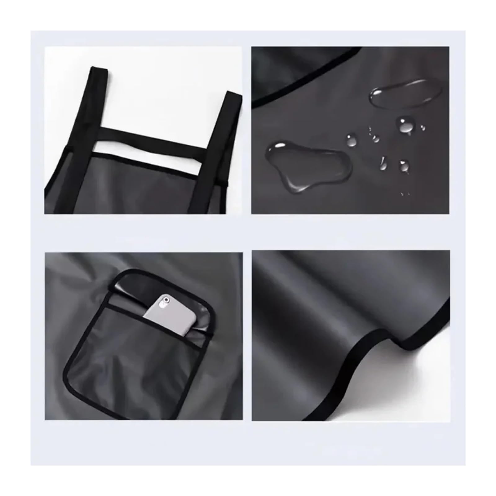 delantal cocina Delantal de cocina impermeable, delantal trabajo resistente al aceite for el hogar, delantales limpieza Negro transparente a prueba suciedad, 2 uds