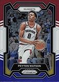 2023-24 PANINI PRIZM PRIZMS RED WHITE AND BLUE #247 PEYTON WATSON DENVER NUGGETS BASKETBALL OFFICIAL TRADING CARD OF NBA