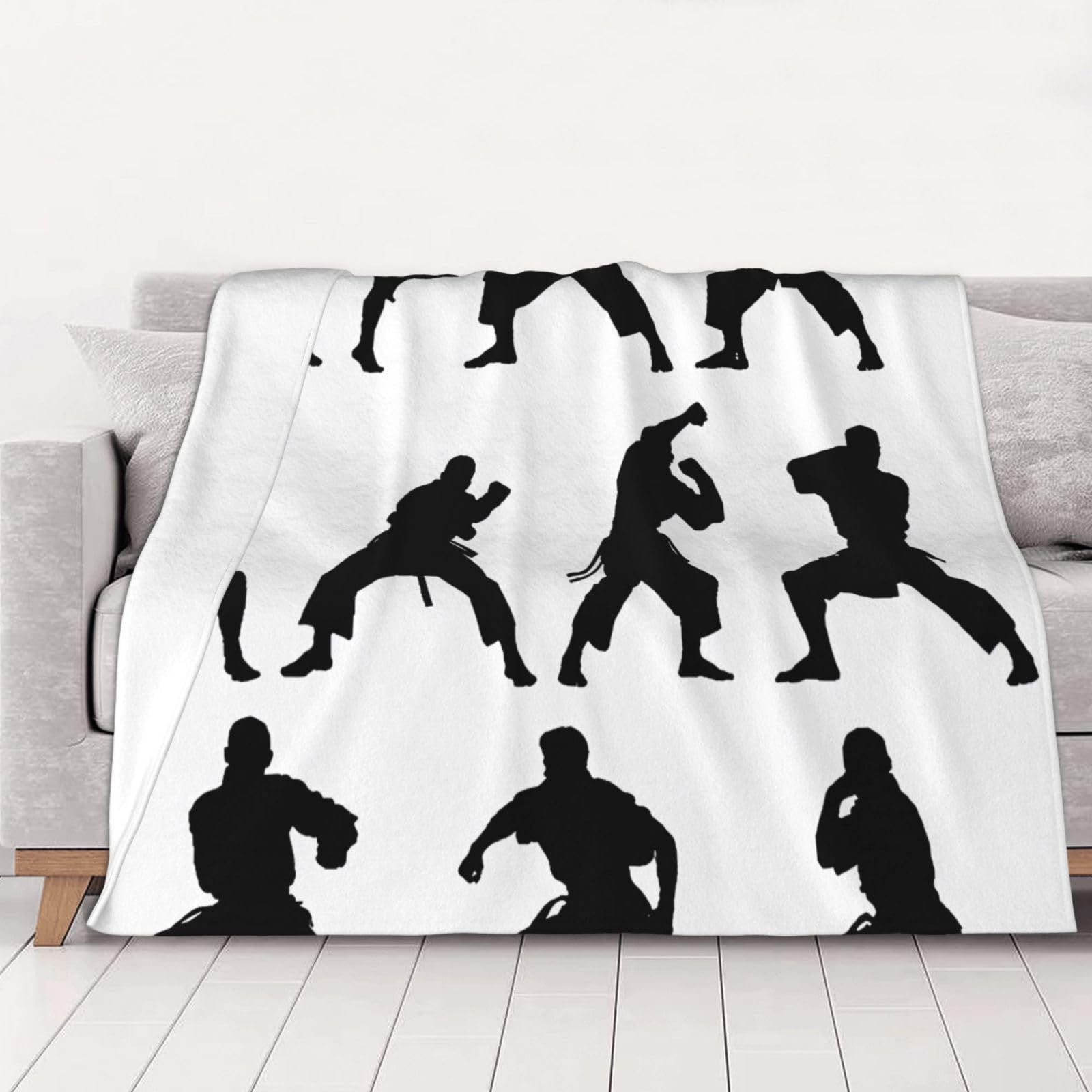Couverture en flanelle arts martiaux douce et chaude contre le froid