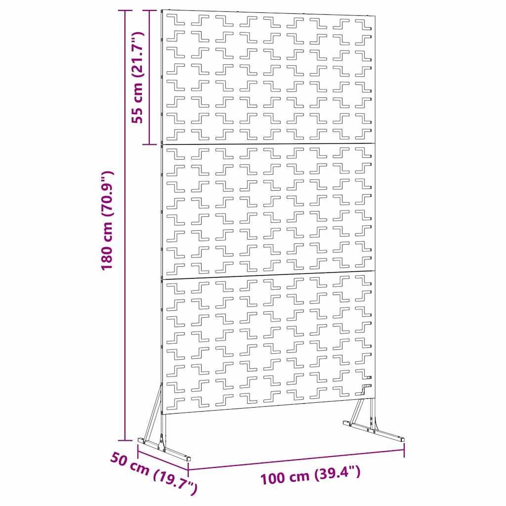 vidaXL Panel ogrodzeniowy metalowy Antracyt Stal malowana proszkowo