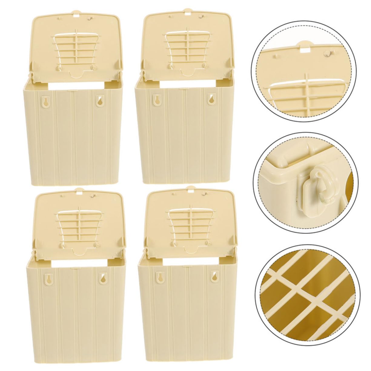 WOONEKY 4piezas Caja para Pájaros De Plástico Casa De Incubación y Cría para Periquitos y Pinzones De Cría Espacioso y Resistente para y Aves De