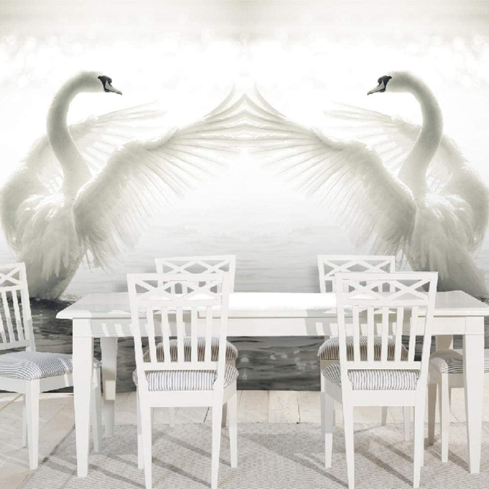 Papel Pintado Mural Foto Hogar Papel Pintado Foto 3D Personalizado Pareja De Animales Cisne Pintura De Pared Arte Mural Papel Tapiz Sala De Estar Fondo De Tv Papeles De Pared Oficina Dormitorio Comed
