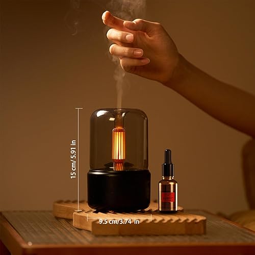 Miniatura 6 de Difusor de aceite esencial, difusor de aromaterapia de 5.1 fl oz con función de apagado automático, difusores ultrasónicos para aceites esenciales,