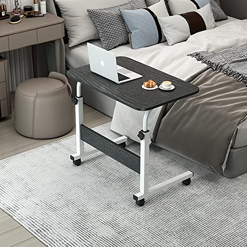 Aduyiuce Small Desk With Wheels - Mobile Sit/Stand Laptop Desk Adjustable, Lockable Casters, Portable, Work Rolling Table Couch Desk Tv Tray Table For Small Space Over Treadmill Standing Desk Table #TOP7
