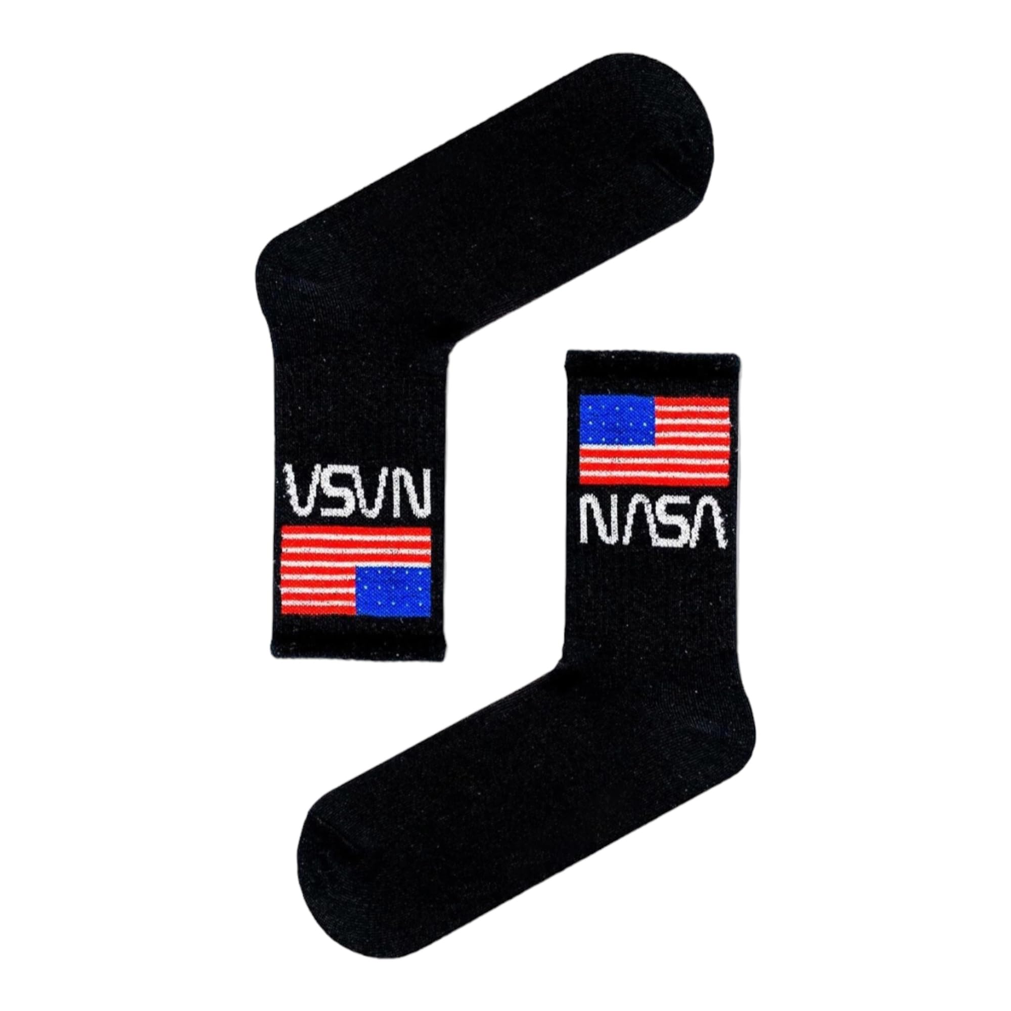 Socks Stars Unisex Black Nasa Socks/Fun Socks/Cute Socks/Gift Socks/ Socks/Sports Socks