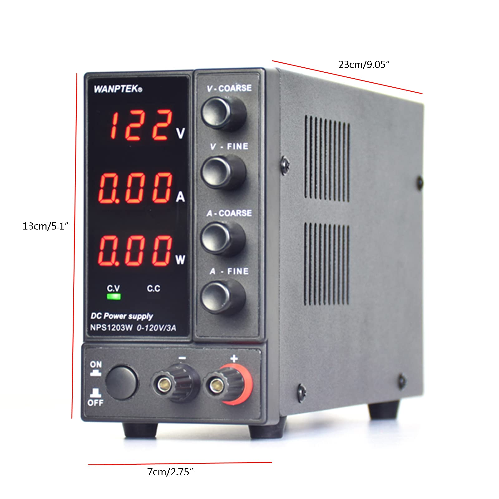 Alimentatore da laboratorio 0-120 V DC 3 cifre, alimentazione continua 0-3 A