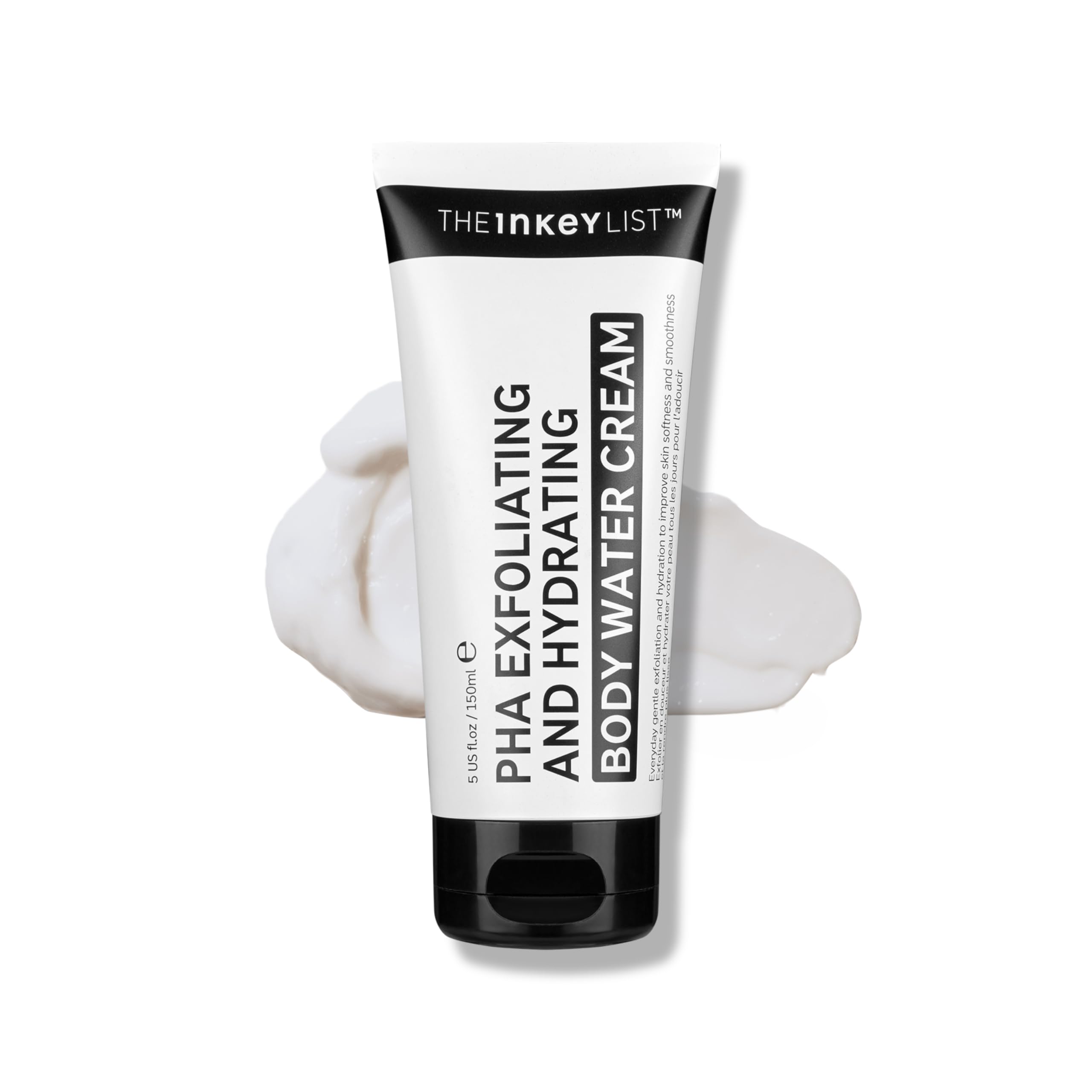 The INKEY List PHA Body Water Cream 150 ml – 2-in-1 Feuchtigkeit & Peeling für glattere, strahlendere Haut. Parfümfrei & für alle Hauttypen geeignet.