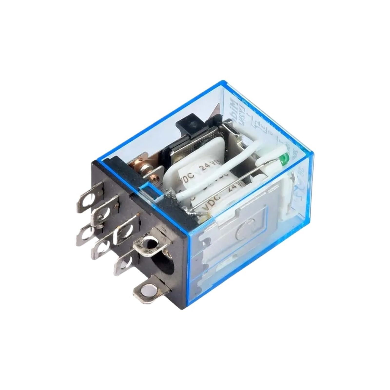 Relé DPDT de 8 pines y 10A universal con selector de voltaje para control de automatización 3