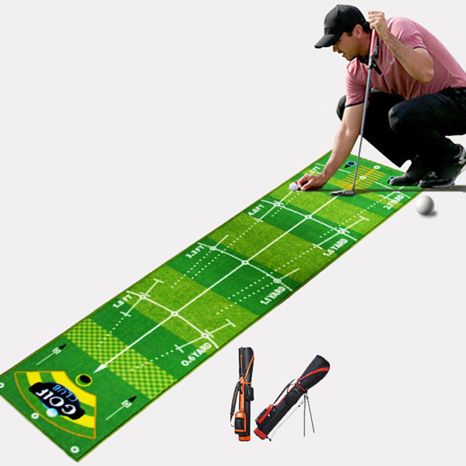 Alfombrilla Putting Green 49,8 cm x 2,38 m Base Antideslizante Ayuda de