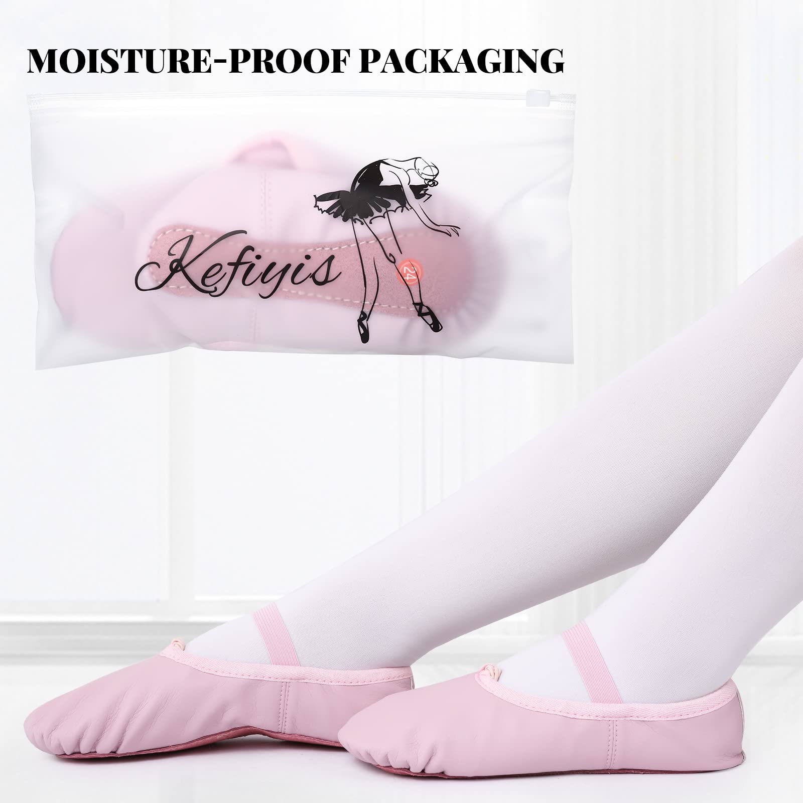Scarpette Danza Classica Bambina Donna PU Pelle Scarpe Danza Ballo Suola Intera Scarpe da Ballerina