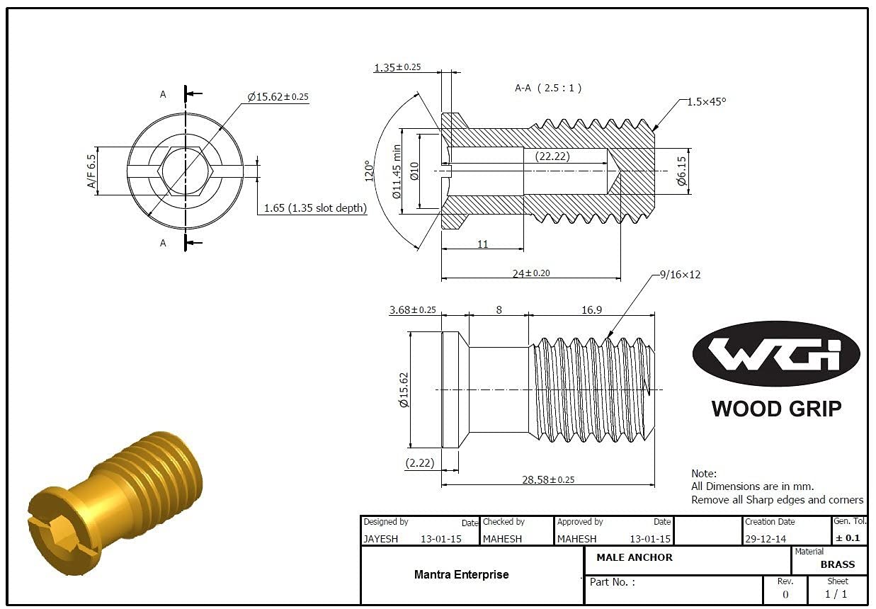 Woodgrip 10 Pack Brass Pool Cover Anchors for Concrete - Universal Fit for Inground Pool Safety Covers - Easy Installation Closing Kit - Safety Covers - Rust Resistant Anchors