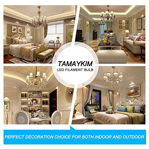 TAMAYKIM C35 6W Dimmerabile Filamento Lampadina