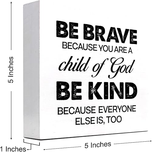 Miniatura 2 de Eat Enjoy - Letrero de madera con bloques de madera, inspirador, placa de madera, decoración de escritorio para el hogar, cocina, comedor,