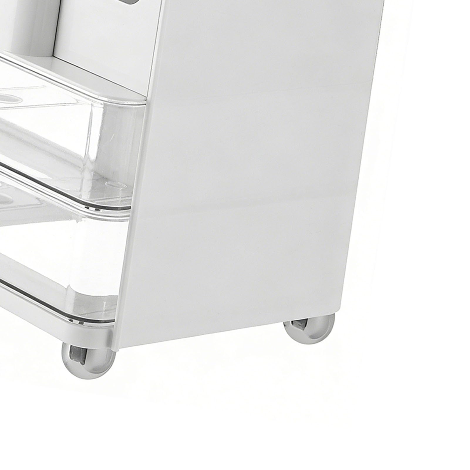 Organizador de Maquillaje Acrílico con Cajones, Diseño Abierto para Almacenamiento de Cosméticos, 6 Compartimentos, 2 Cajones Grandes, Ideal para Herramientas de Maquillaje, (WHITE)