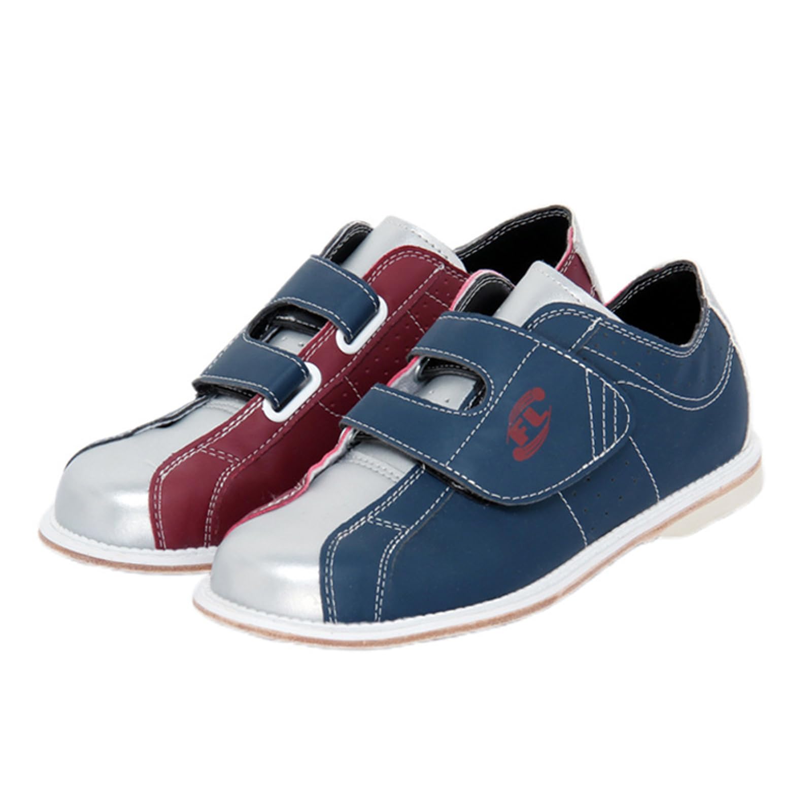 JiuQing Bowlingschuhe Herren Damen Kinder Bowling-Trainingsschuhe Für Anfänger Wildleder Gleitsohle Schnürschuh Slip-On-Sportschuhe