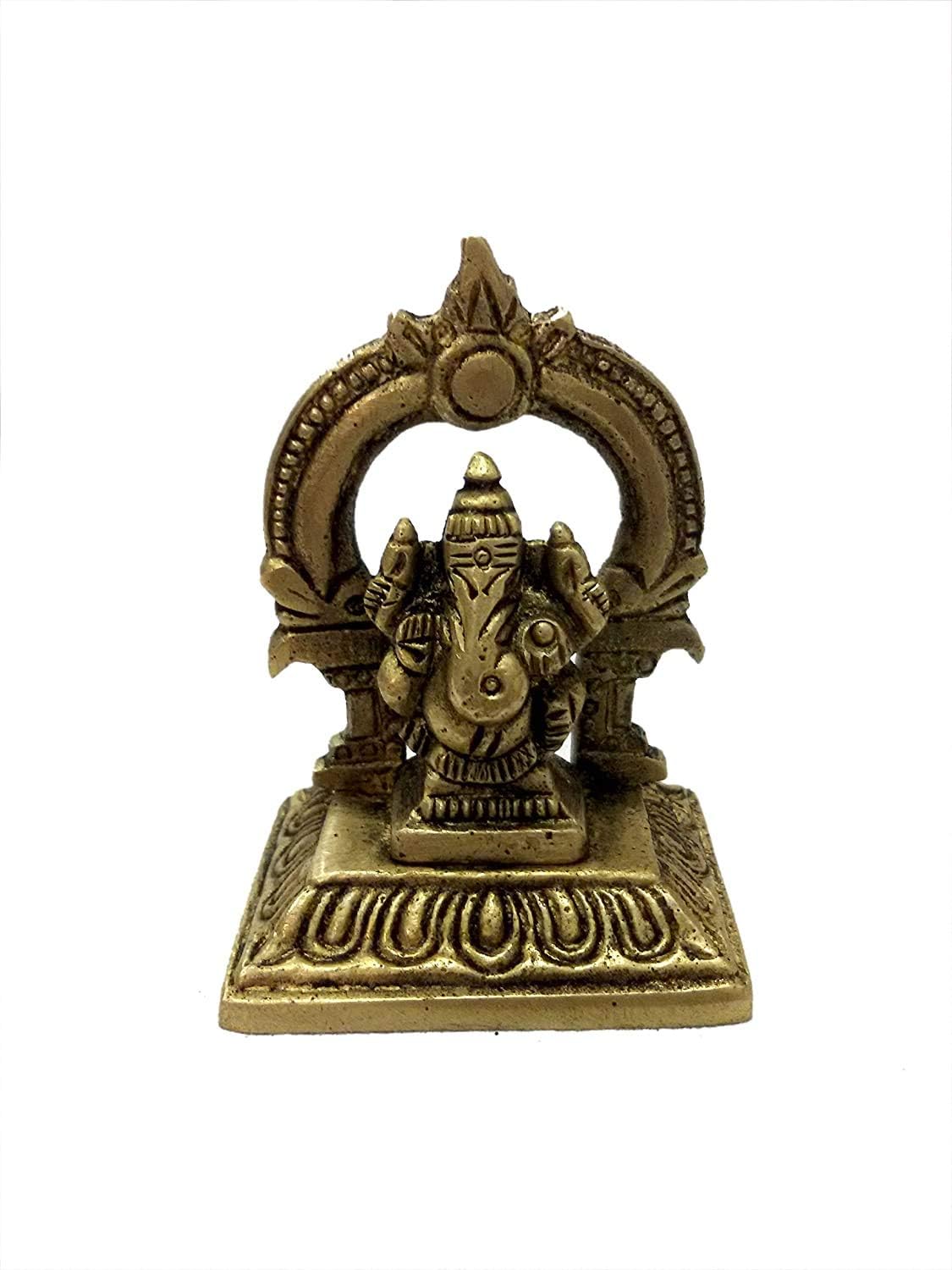 Crafting with Love A Ganesha with Kaman God Brass Collectible Handicraft