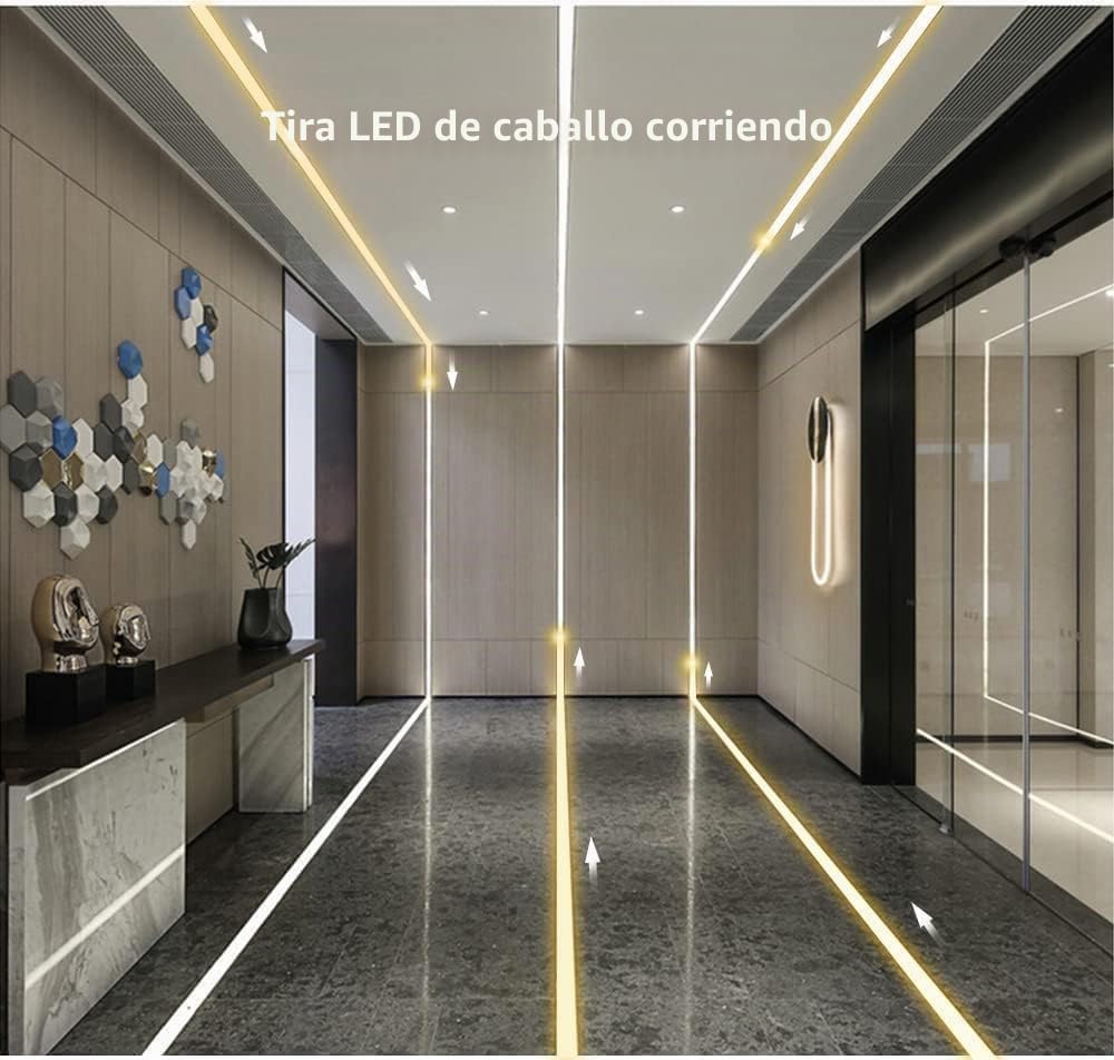 Tira de luces LED de Cob ws2811 de 24 V para carreras de caballos, secuencial, con controlador de panel táctil RF (3000 K)