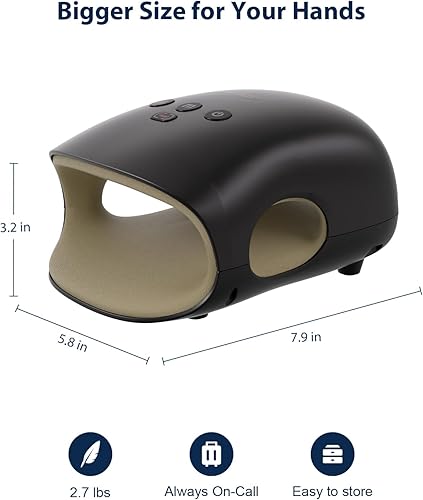 Miniatura 7 de CINCOM Masajeador de manos para mujer  Masaje de compresión de aire recargable con calor para artritis, muñeca, alivio del dolor y entumecimiento de