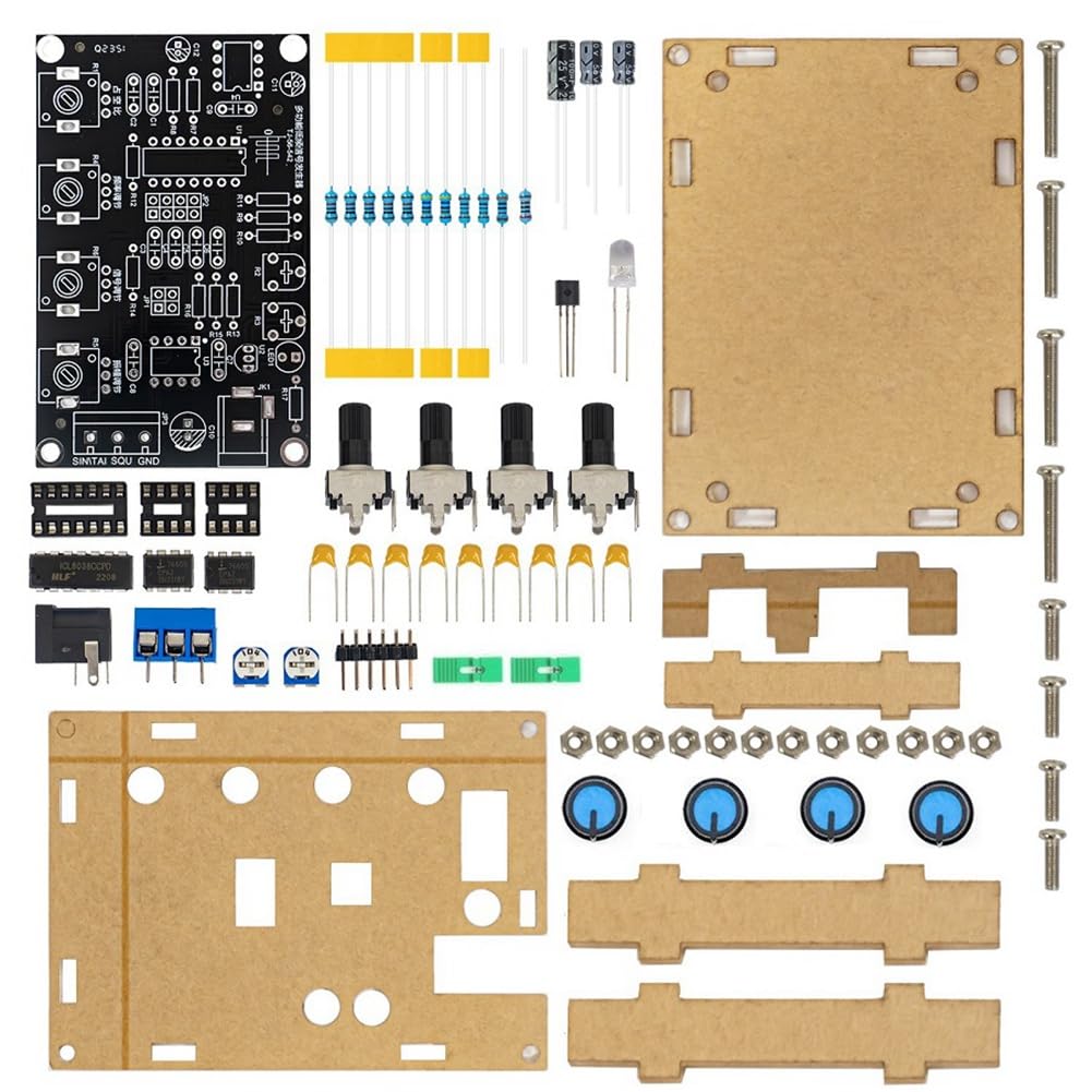 ximie ICL8038 Function Signal Generator Module Sine Square Triangle Signal Generators DIY Welding Practice Kit with Case