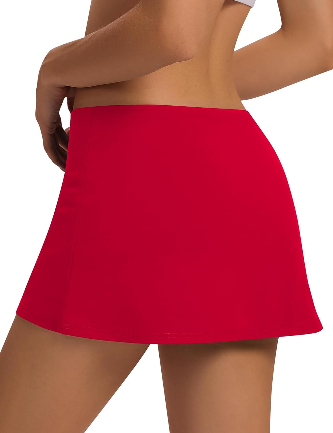 LOMON Women's Low Waist Casual Micro Mini Skirt with Built-in Shorts with Pockets Stretchy Skorts Summer Outfits 2026 - Image 2