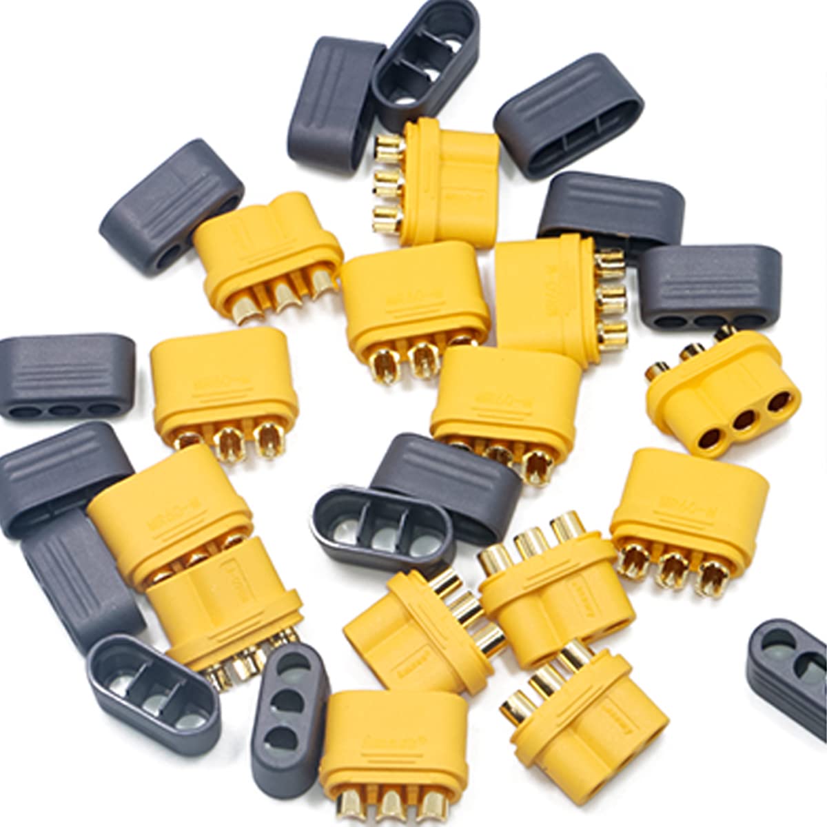 Nuofany 10pair Amass MR60 Male Female Connector Plug with Sheath for RC Lipo Battery RC Multicopter Airplane