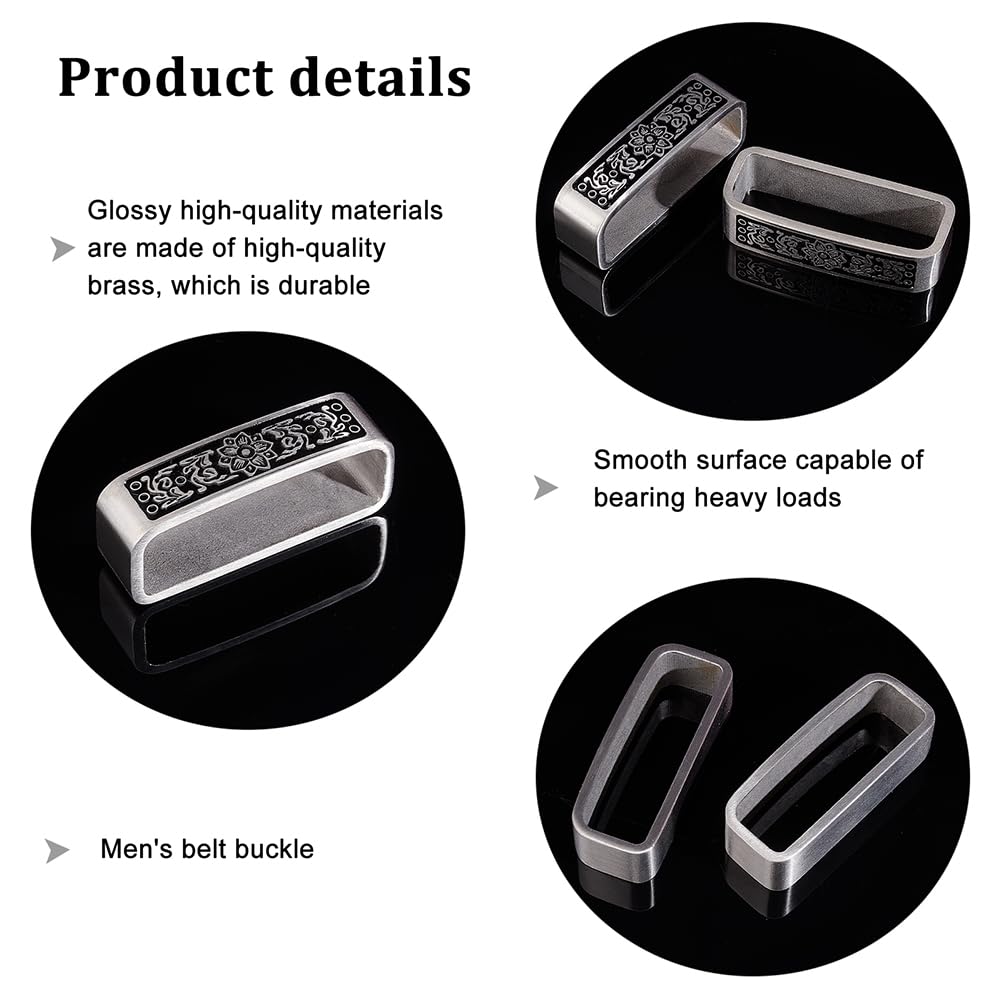 OLYCRAFT Soporte para trabillas para cinturón de metal, hebilla de repuesto para hombre