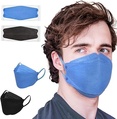 Máscara facial de 30 unidades, transpirable, desechable, de 4 capas, con cintas elásticas para las orejas, para hombres y mujeres